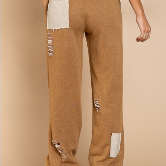 Distressed Joggers Double Latte - Picture 3 of 7